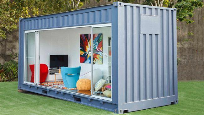 Shipping container kids play space