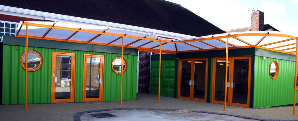 Shipping Container School - Cuffley School, North London