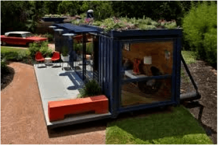 garden shipping container holiday home