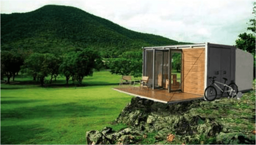 all terrain shipping container cabin