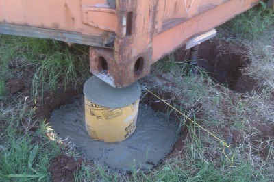 concrete footing for shipping container